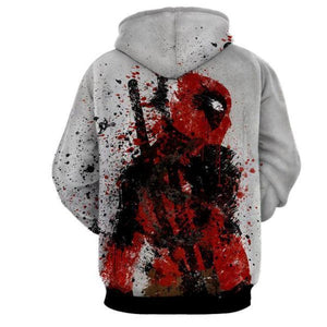 Gray Art Deadpool Hoodie