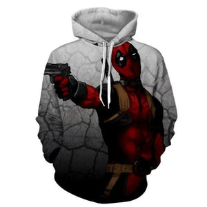 Gray Guns Deadpool Hoodie