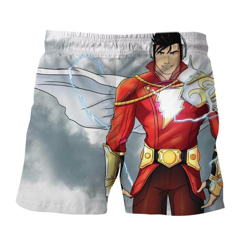 Grey & Red Shazam 3D Printed Shazam Shorts