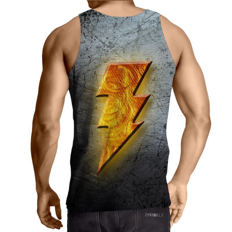 Shazam Grey Bolt 3D Printed Shazam Tank Top