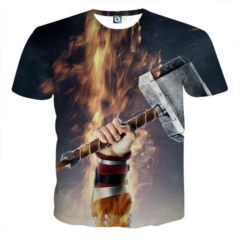 Hammer-Up Thor 3D Printed Thor T-shirt