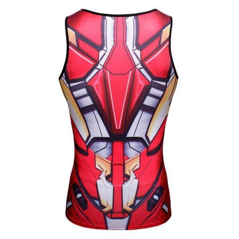 Iron Man 3D Printed Vintage Iron Man Tank Top