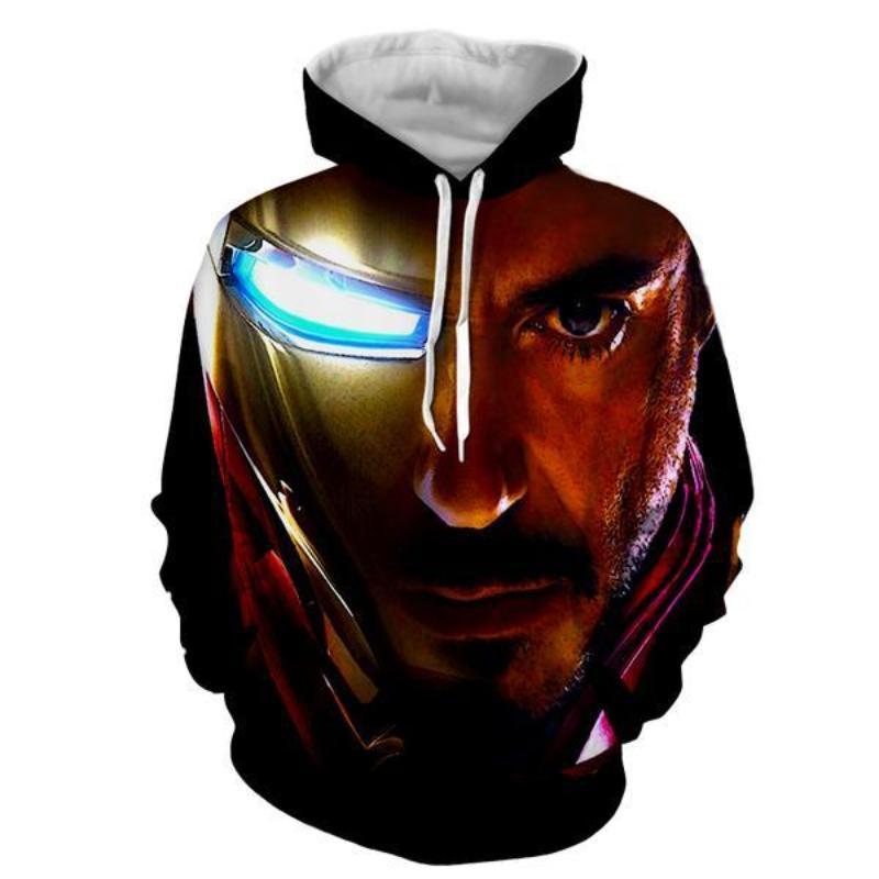 Iron Man Dark Red 3D Printed Iron Man Hoodie