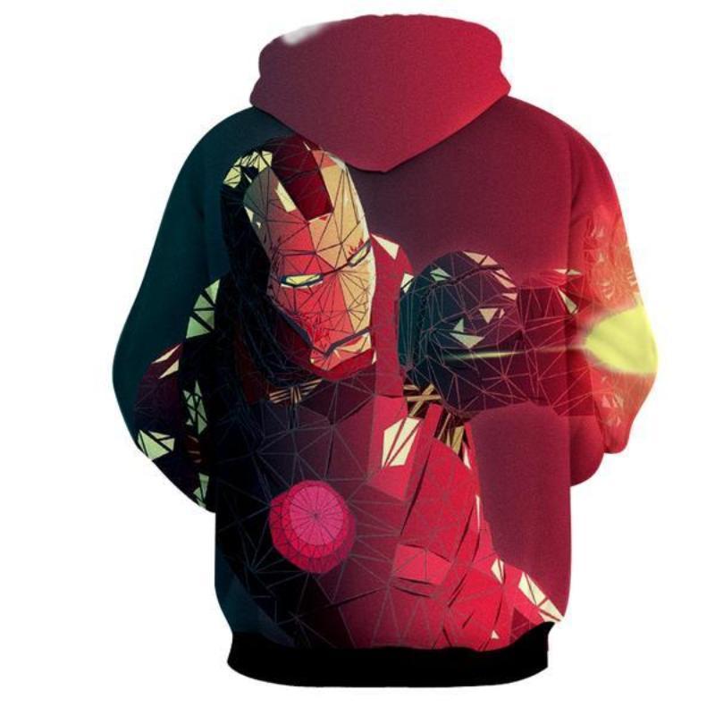 Iron Man Hoodie Red 3D Printed Iron Man Hoodie