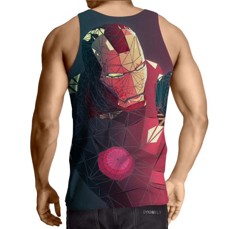 Iron Man Red 3D Printed Iron Man Tank Top