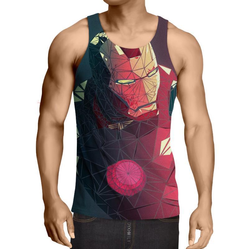 Iron Man Red 3D Printed Iron Man Tank Top