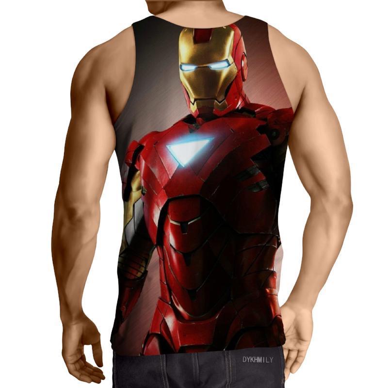 Iron Man Red Brown 3D Printed Iron Man Tank Top