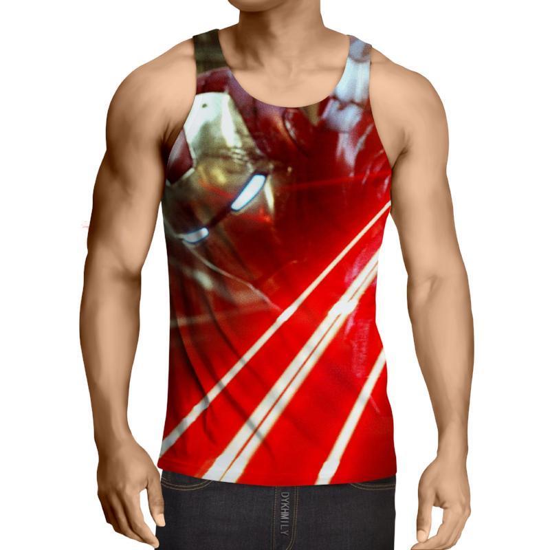 Iron Man Red Yellow 3D Printed Iron Man Tank Top