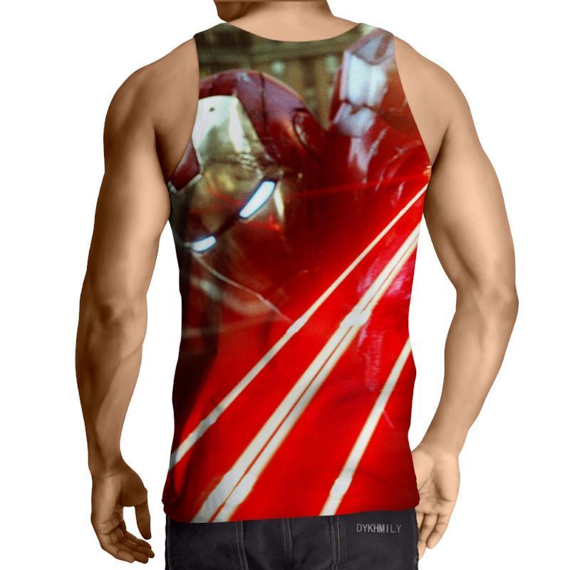 Iron Man Red Yellow 3D Printed Iron Man Tank Top