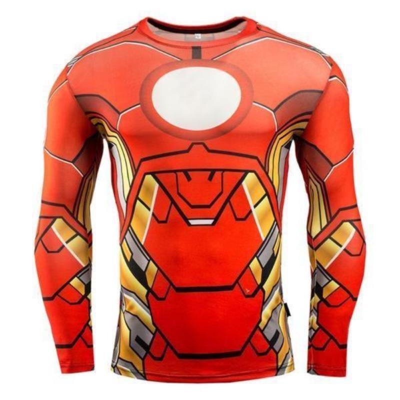 Iron Man Shirt 3D Printed Vintage Iron man Long Sleeve Shirt