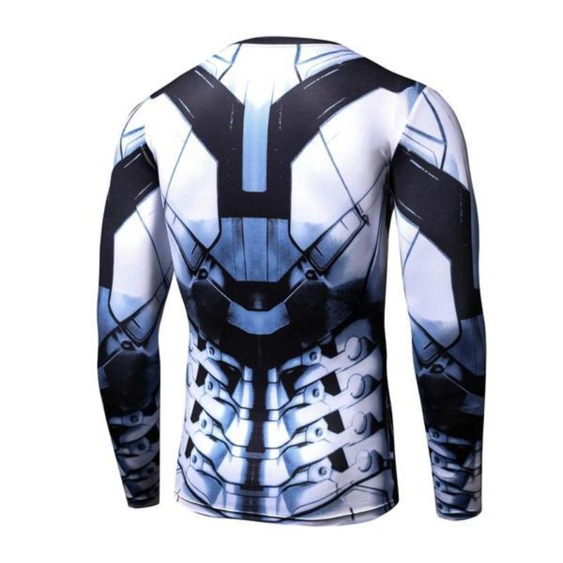 Iron Man Shirt Cool White 3D Printed Iron man Long Sleeve Shirt