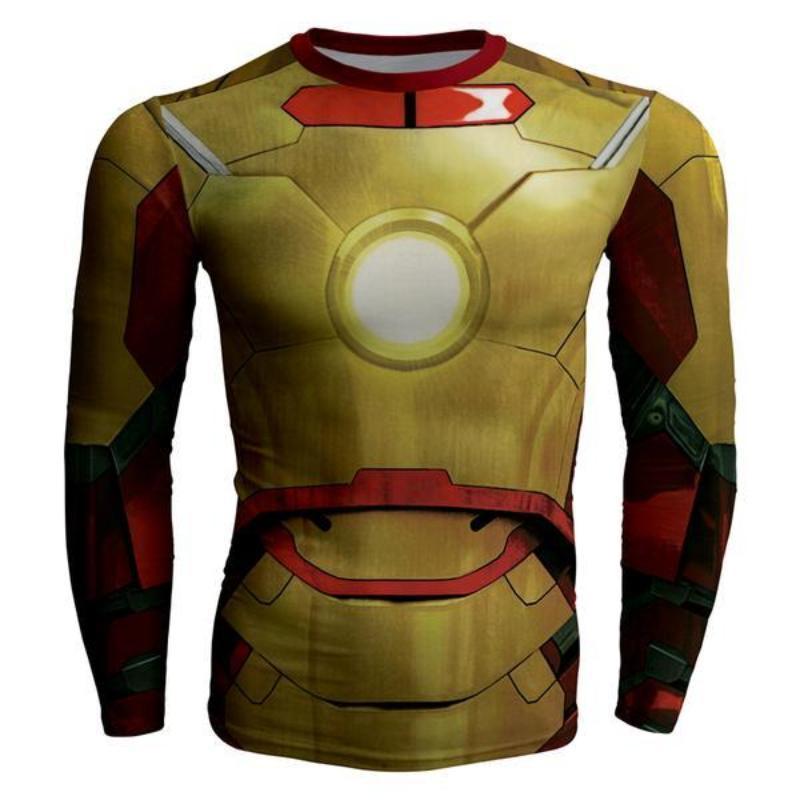 Iron Man Shirt Costume 3D Printed Iron man Long Sleeve Shirt