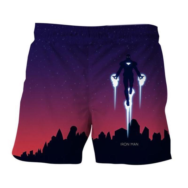 Iron Man Shorts Night Style 3D Printed Iron Man Short