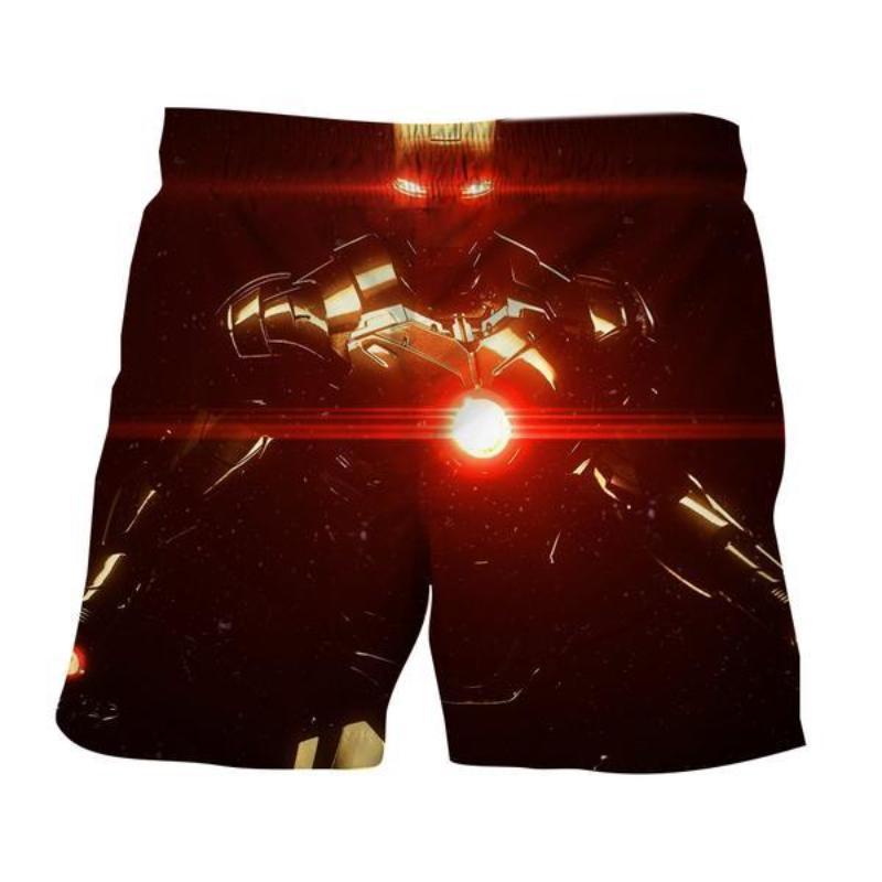 Iron Man Shorts Red & Black 3D Printed Iron Man Short