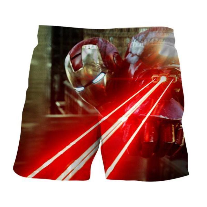 Iron Man Shorts Red & Yellow 3D Printed Iron Man Short