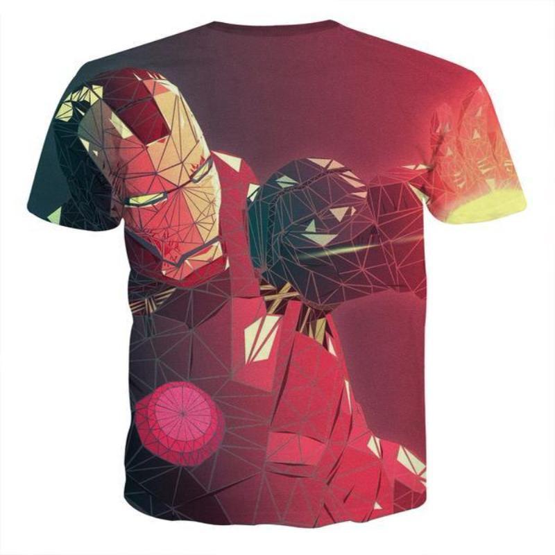 Iron Man Tee Red 3D Printed Iron Man T Shirt