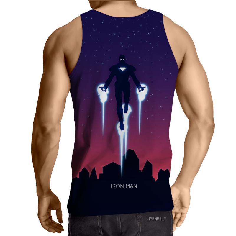 Iron man Night Style 3D Printed Iron Man Tank Top