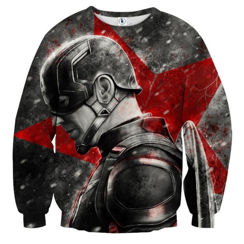 Jabberwocky 3D Printed Captain America Sweatshirt