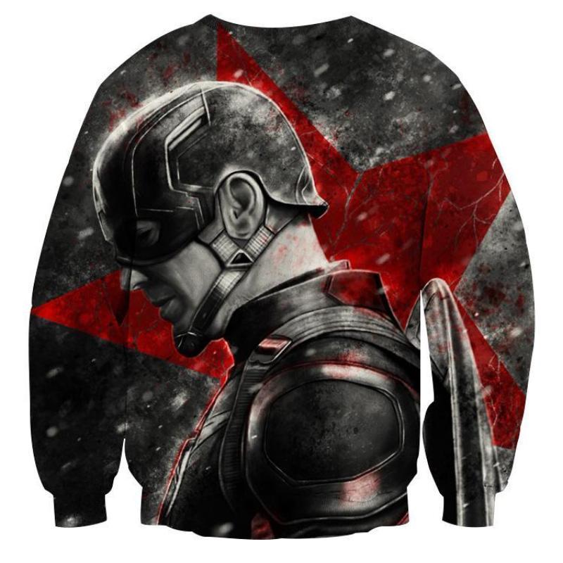 Jabberwocky 3D Printed Captain America Sweatshirt