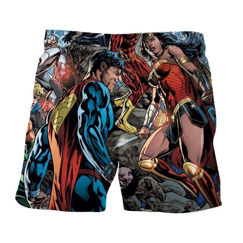 Justice League: 3D Printed Black Superman Shorts