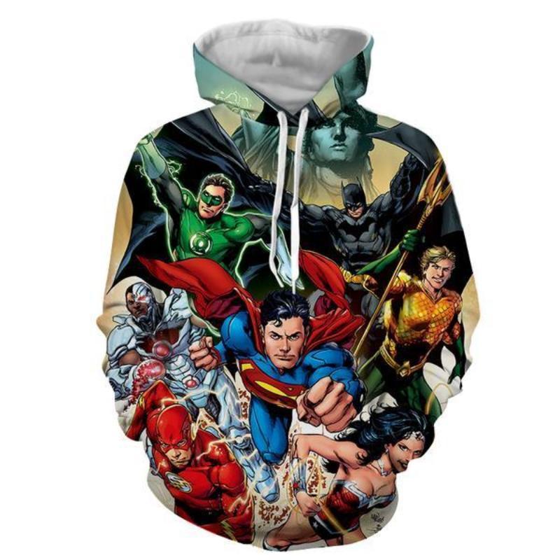 Justice League All Hero 3D Printed Justice League Hoodie