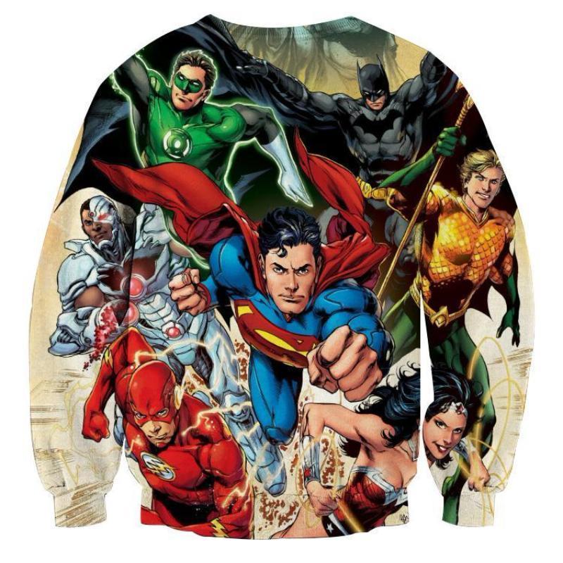 Justice League All Hero 3D Printed Justice League Sweatshirt