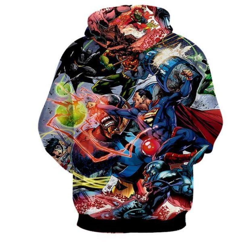 Justice League All Hero Blue 3D Printed Justice League Hoodie