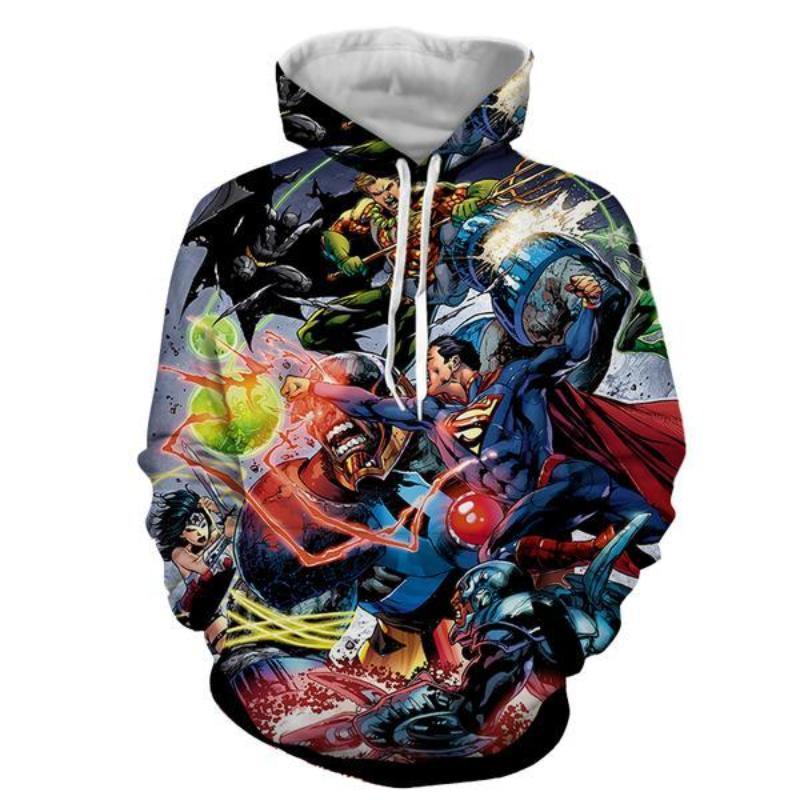Justice League All Hero Blue 3D Printed Justice League Hoodie