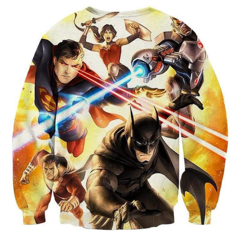 Justice League All Heroes 3D Printed Justice League Sweatshirt