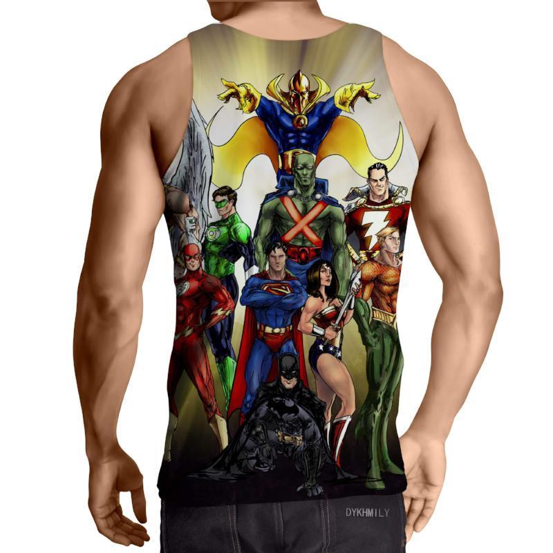 Justice League All Heroes 3D Printed Justice League Tank Top