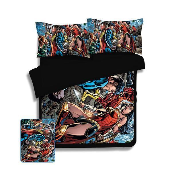 Justice League All Heroes Earth Crisis Bed Set