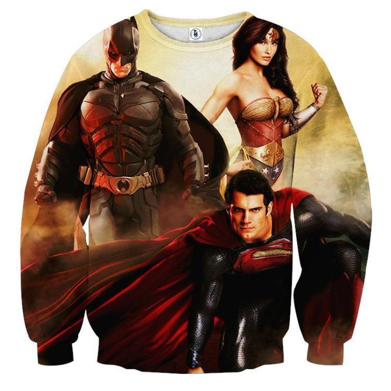 Justice League Black Orange 3D Printed Justice League Sweatshirt