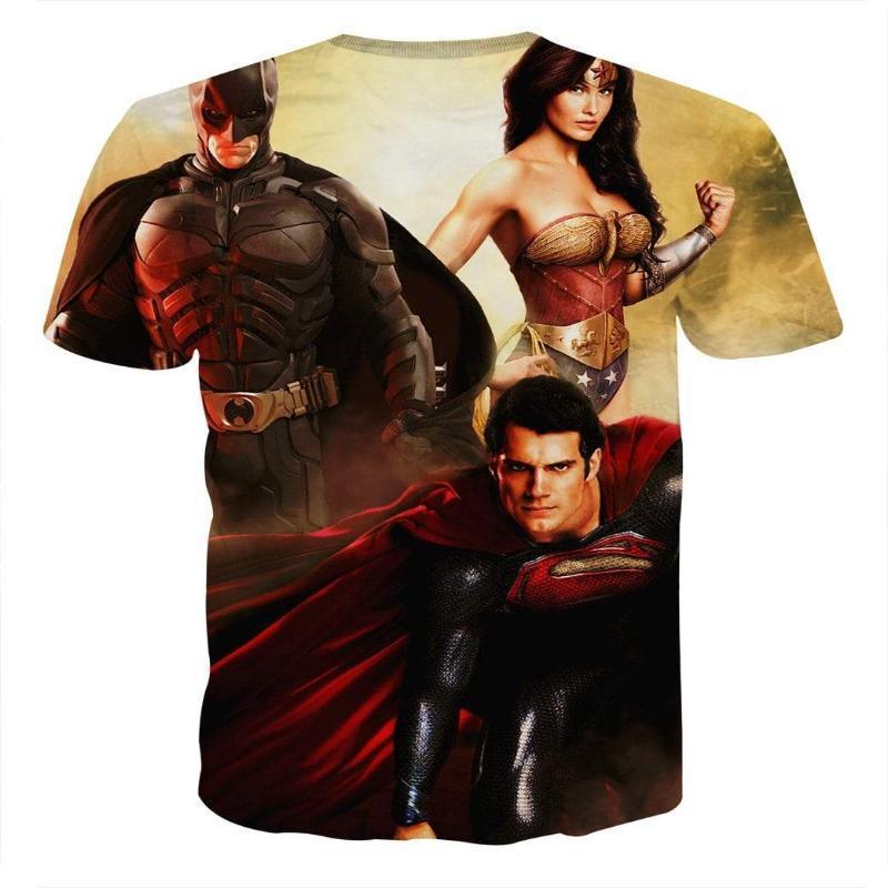 Justice League Black Orange 3D Printed Justice League T Shirt