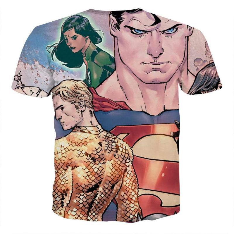 Justice League Pink 3D Printed Justice League T Shirt
