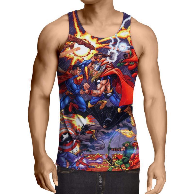 Justice League Purple 3D Printed Justice League Tank Top