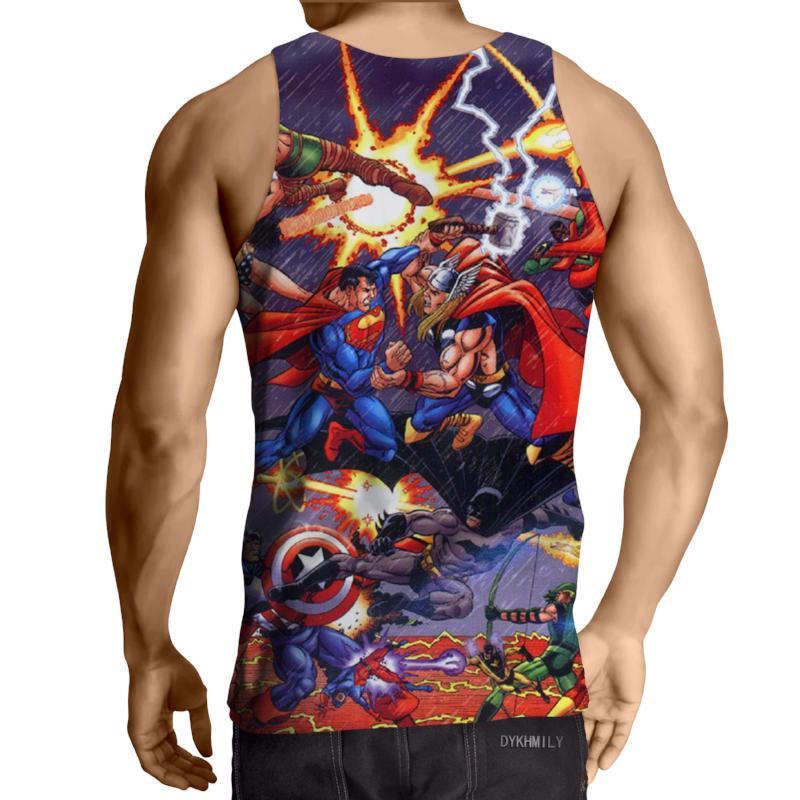 Justice League Purple 3D Printed Justice League Tank Top