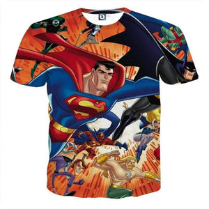 Justice League Red 3D Printed Justice League T Shirt