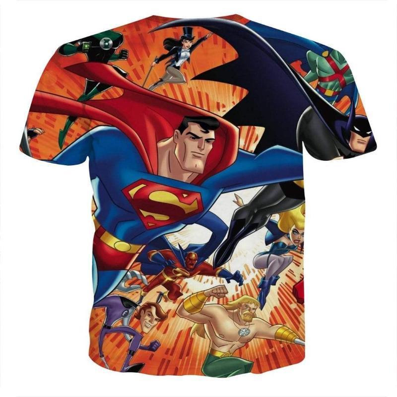 Justice League Red 3D Printed Justice League T Shirt