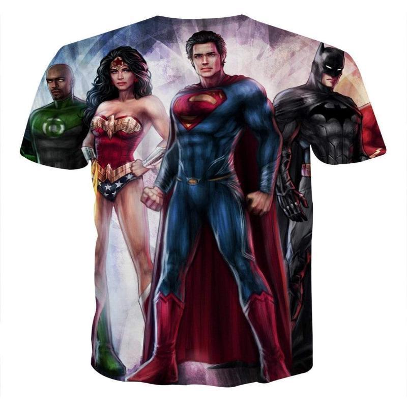 Justice League Super Hero 3D Printed Justice League T Shirt