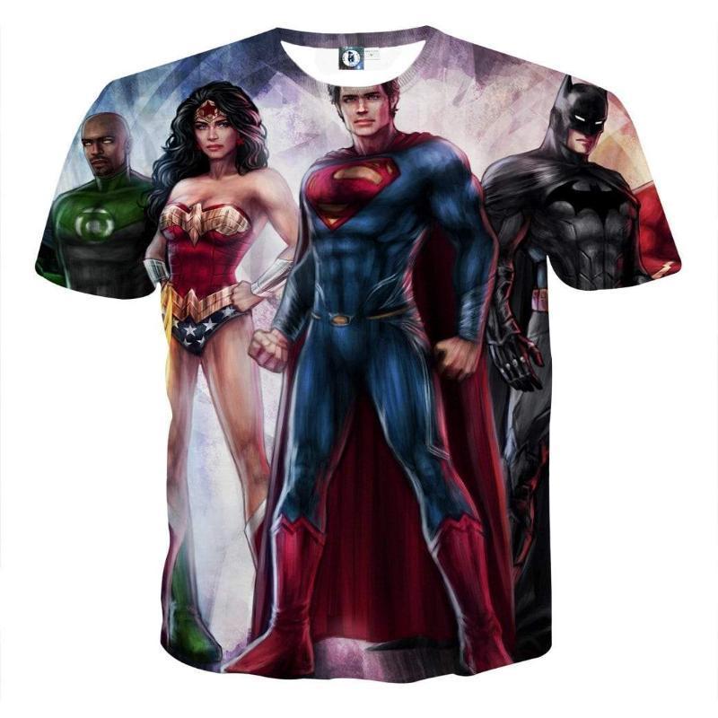 Justice League Super Hero 3D Printed Justice League T Shirt