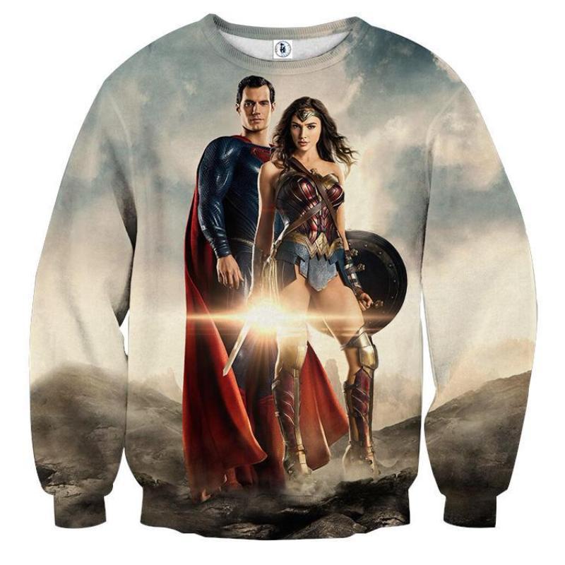Justice League Super Hero Blue 3D Printed Sweatshirt