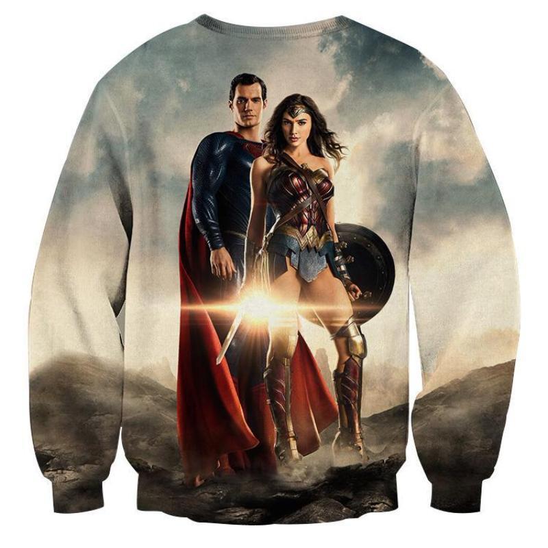 Justice League Super Hero Blue 3D Printed Sweatshirt