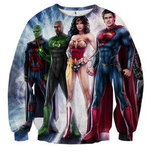 Justice League Super hero 3D Printed Justice League Sweatshirt