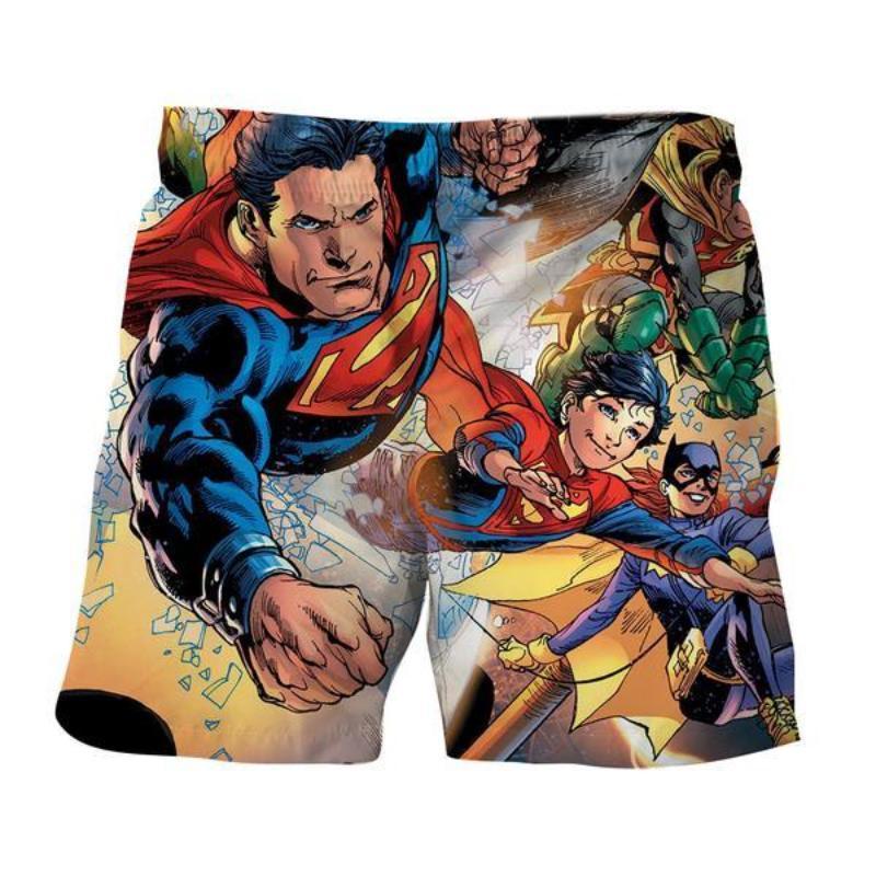 Justice League Super heroes 3D Printed Justice League Shorts