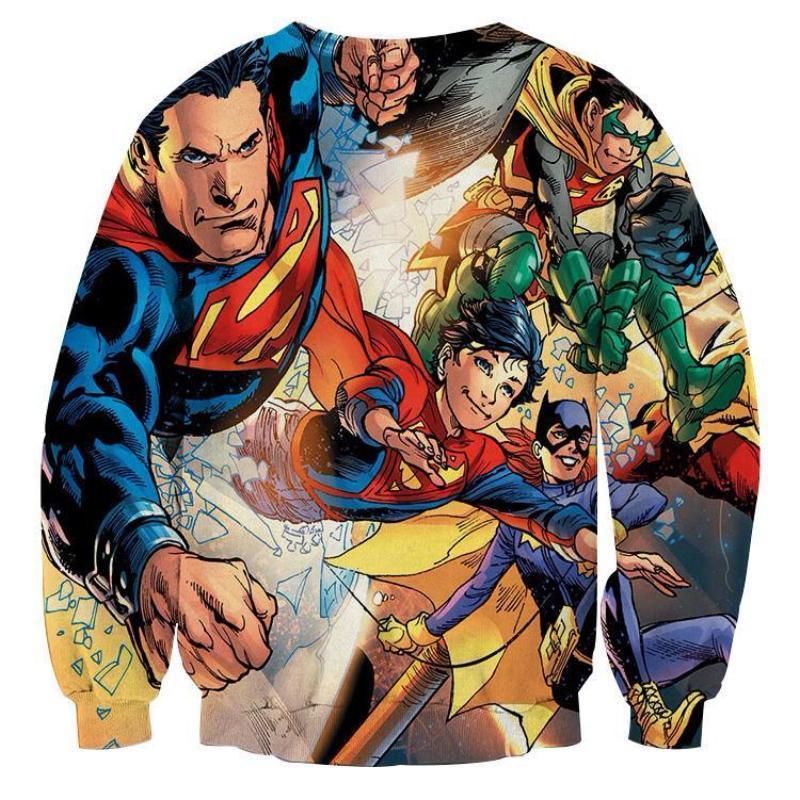 Justice League Super heroes 3D Printed Justice League Sweatshirt