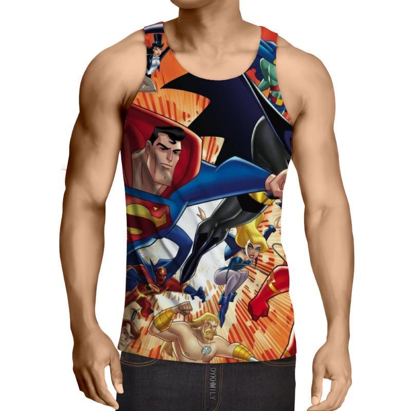 Justice League Superman 3D Printed Superman Tank Top