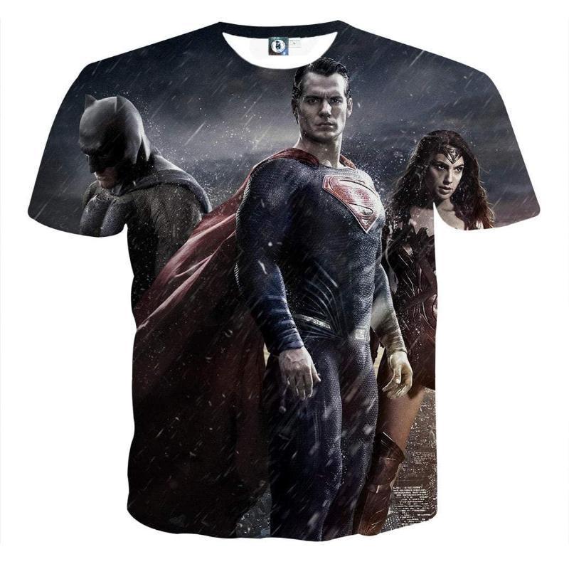 Justice League Trinity 3D Printed Justice League T Shirt