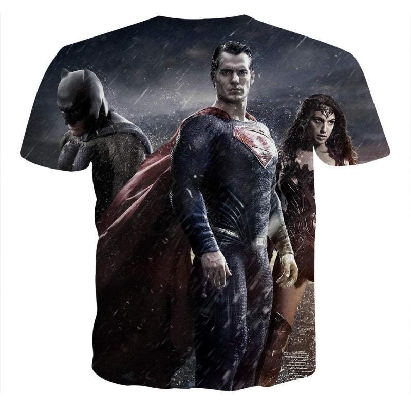 Justice League Trinity 3D Printed Justice League T Shirt