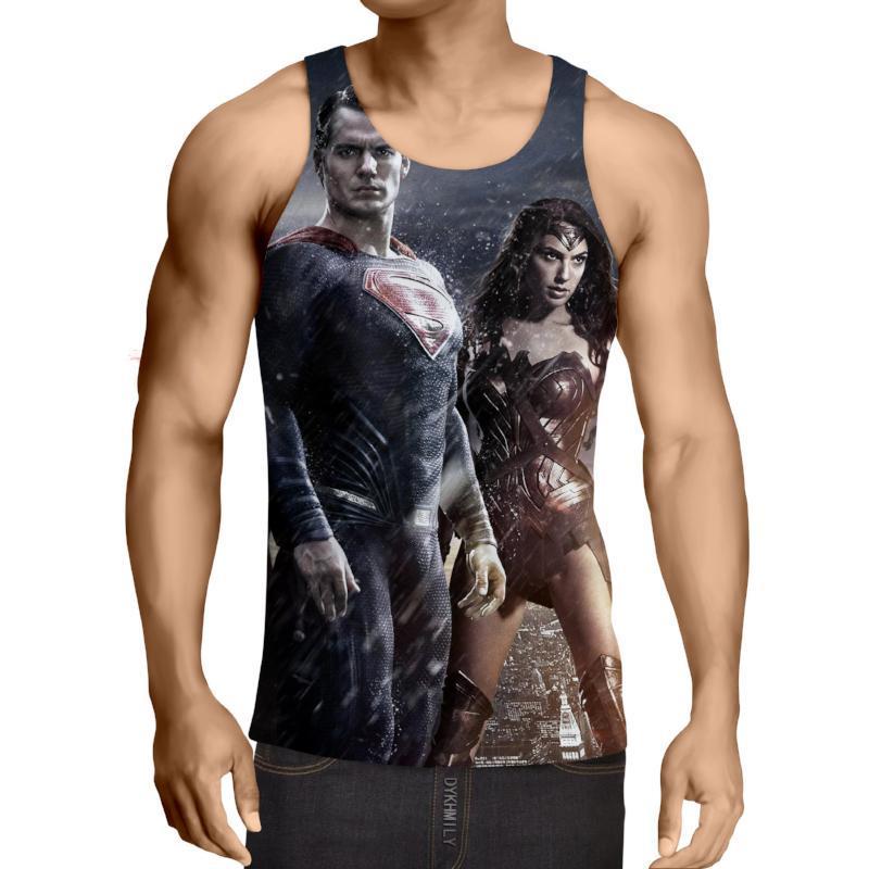 Justice League Wonder woman 3D Printed Justice League Tank Top