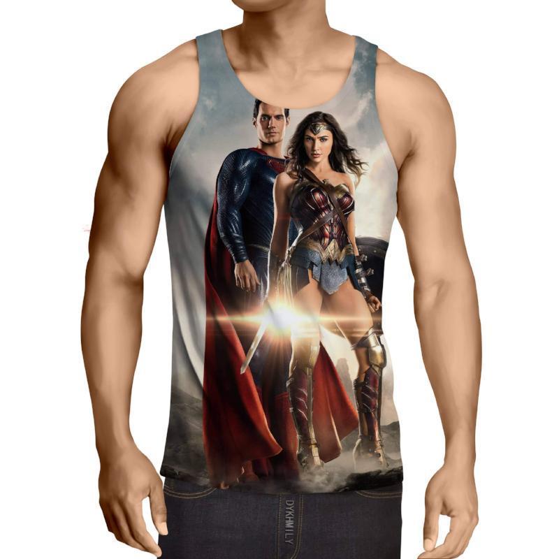 Justice league Wonder Woman 3D Printed Wonder Woman Tank Top